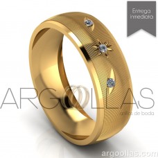 Argolla Maciza 14 k oro 6mm con zirconias (oro,oro blanco,oro rosado) MOD: Z20